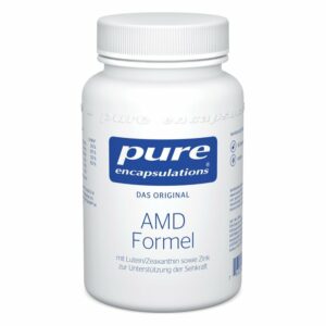 Weiße Kunststoffflasche mit Schraubverschluss, enthält Nahrungsergänzungsmittel zur Unterstützung der Sehkraft.