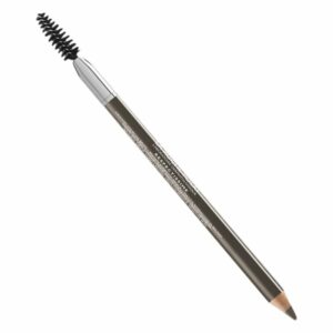 Brauner Augenbrauenstift mit Bürstchen an einem Ende und spitzem Ende zum Zeichnen von Augenbrauen.