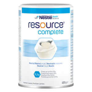 Dose mit neutralem Geschmack von Nestlé, enthält 400 g einer kompletten Nahrungsmittelergänzung.