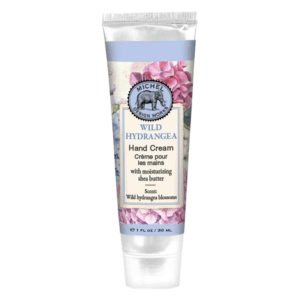 Handcreme in einer 30 ml Tube mit floralem Design und Duft von wilden Hortensien.