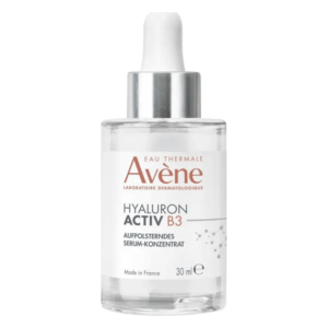 Avene Hyaluron Activ B3 Serum-Konzentrat in einer transparenten Flasche mit Pipette, 30 ml.