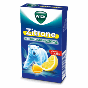 WICK Zitrone Hustenbonbons mit Menthol zuckerfrei